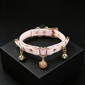 Snake-Texture Choker with Detachable Bell – front view | Blackyyds