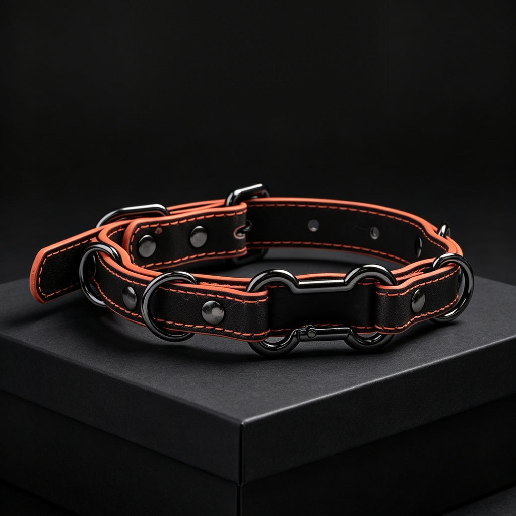 Thermochromic Black-to-Orange Choker – front view | Blackyyds