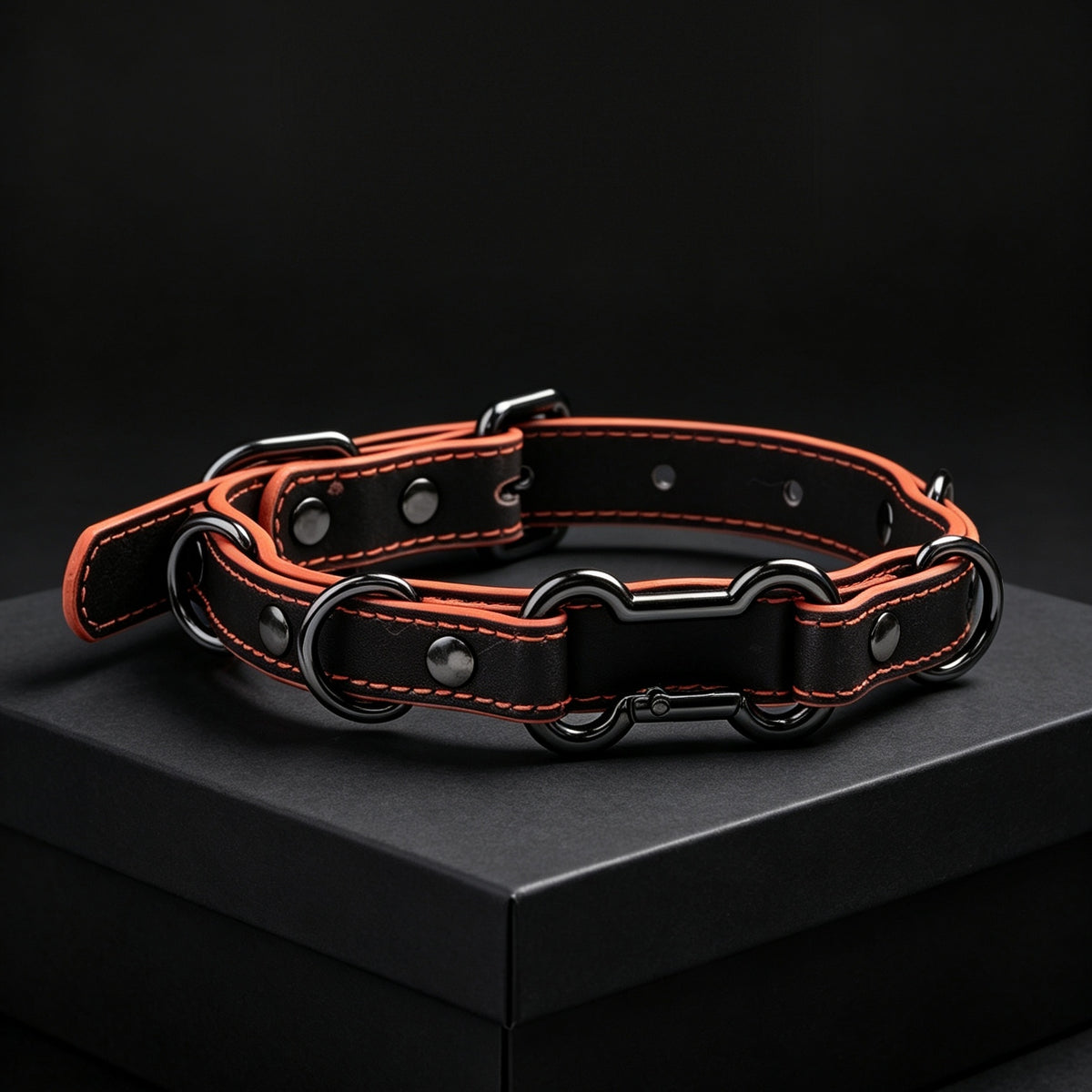 Thermochromic Black-to-Orange Choker – front view | Blackyyds