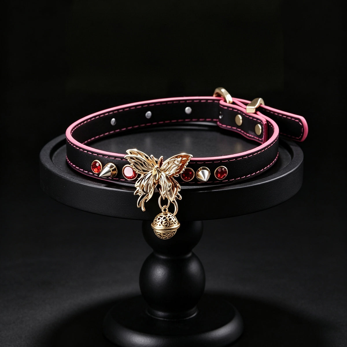 Butterfly Bell Choker Necklace – front view | Blackyyds