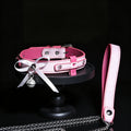 Pink Bow Bell Choker Necklace – front view | Blackyyds