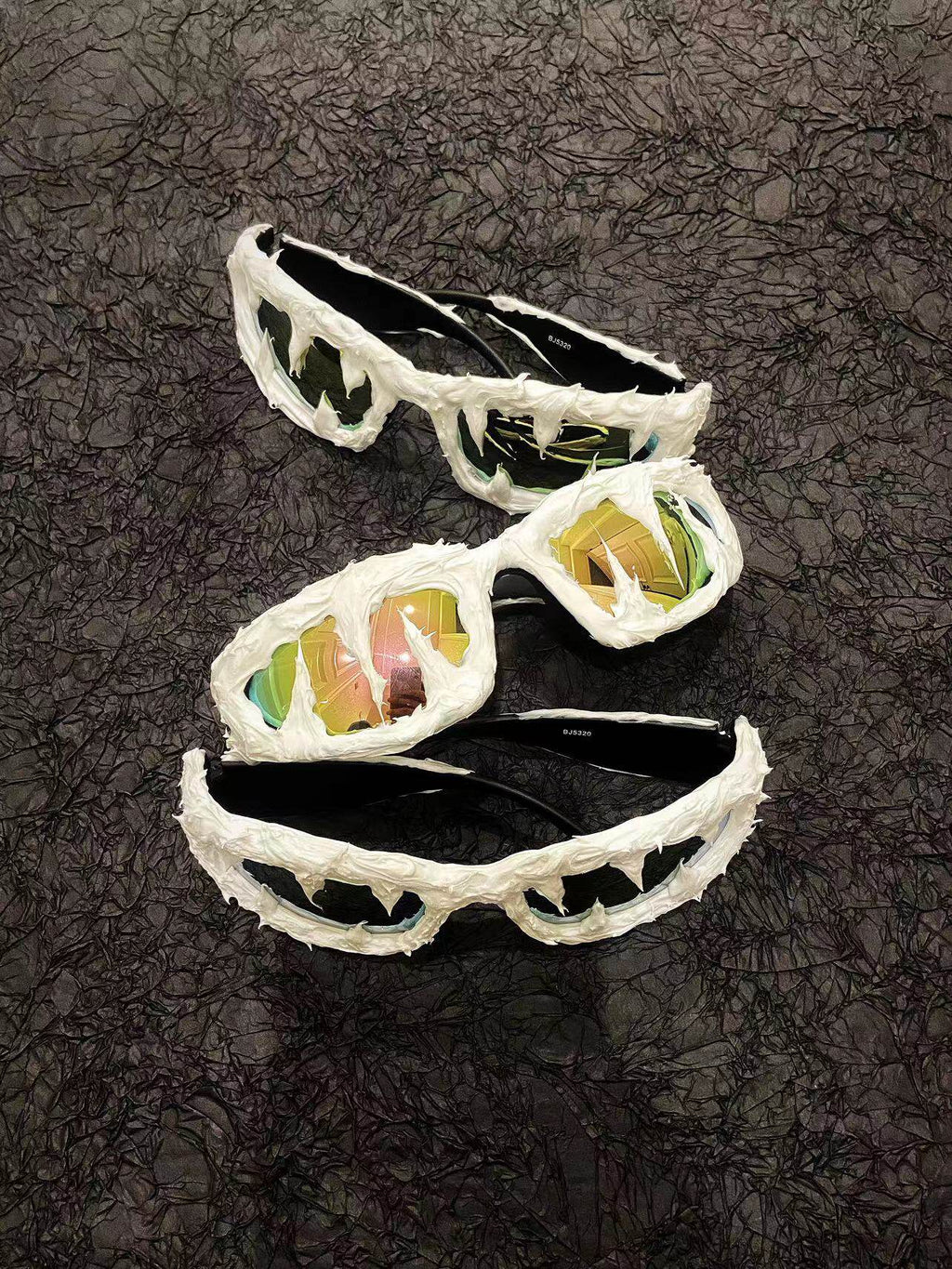 Aurora Y2K Streetwear Handmade Resin Drip Sunglasses Gothic Cyberpunk Statement | Blackyyds