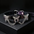 Genuine Snakeskin Butterfly Choker – front view | Blackyyds