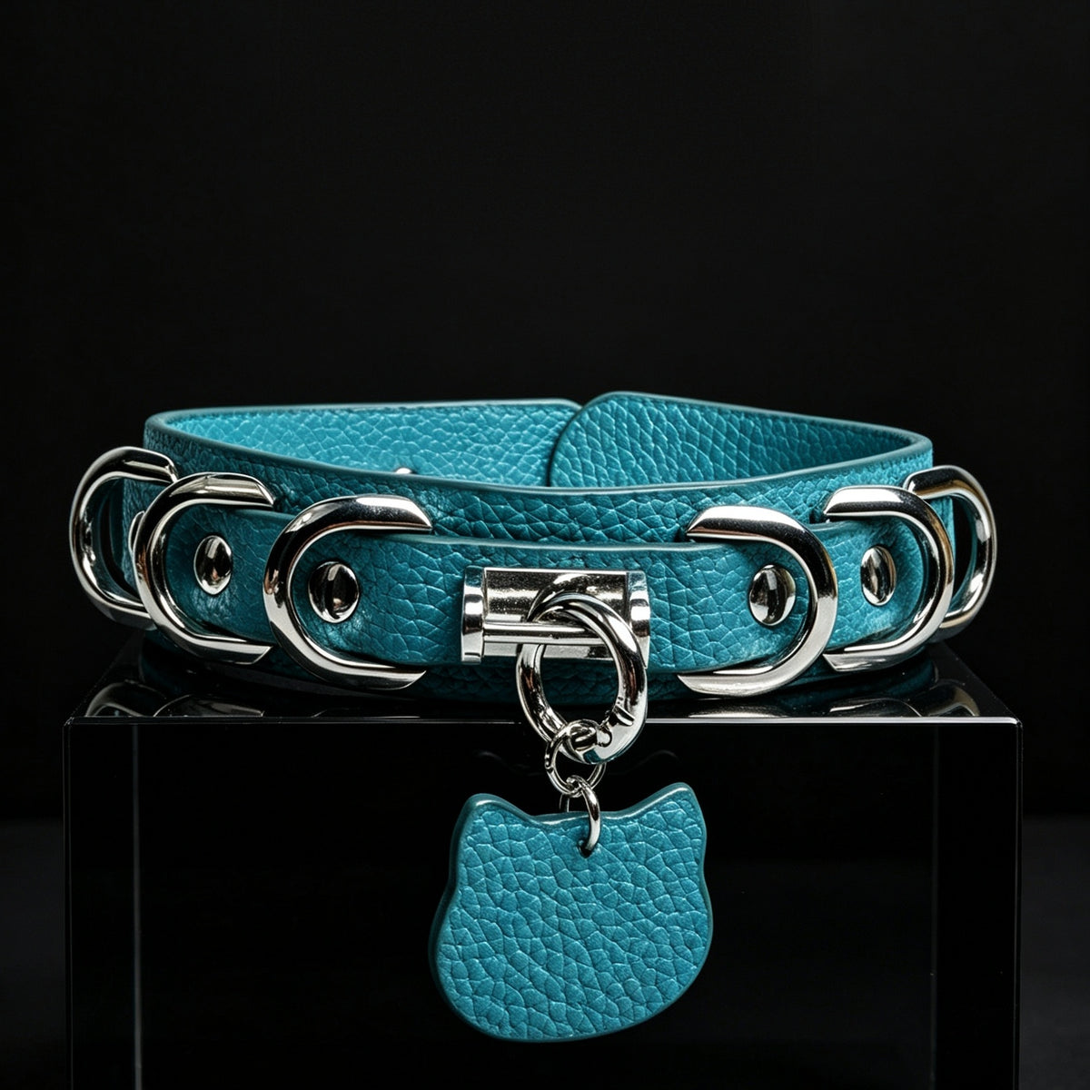 Vintage Morandi Color Choker with Leash – detail view | Blackyyds
