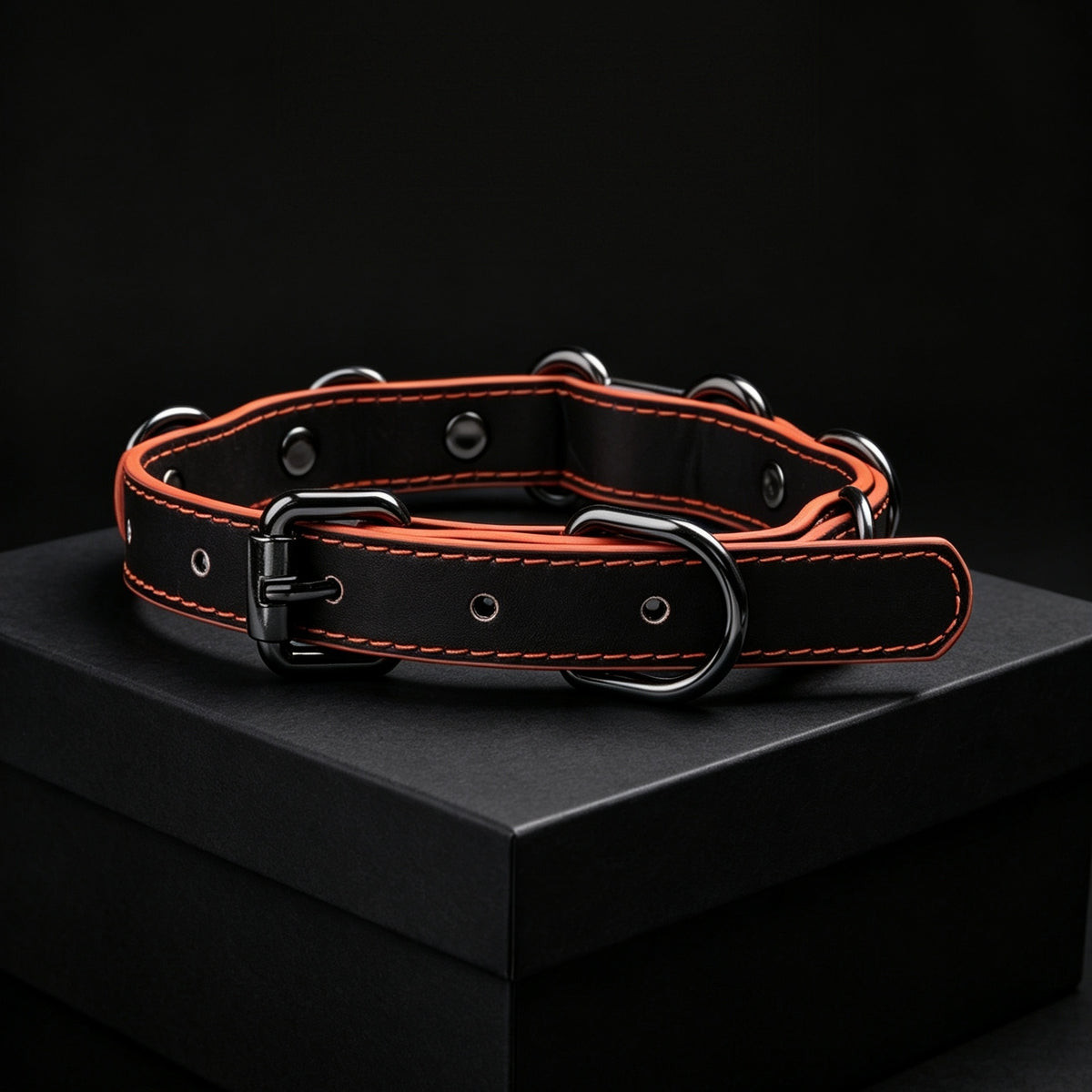 Thermochromic Black-to-Orange Choker – detail view | Blackyyds