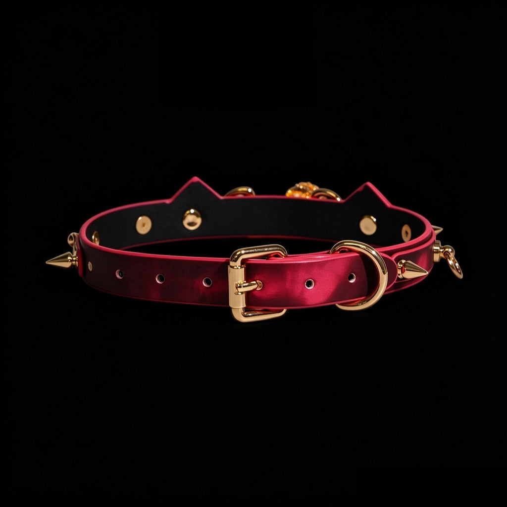 Thermochromic Cat Ear Bell Choker – detail view | Blackyyds