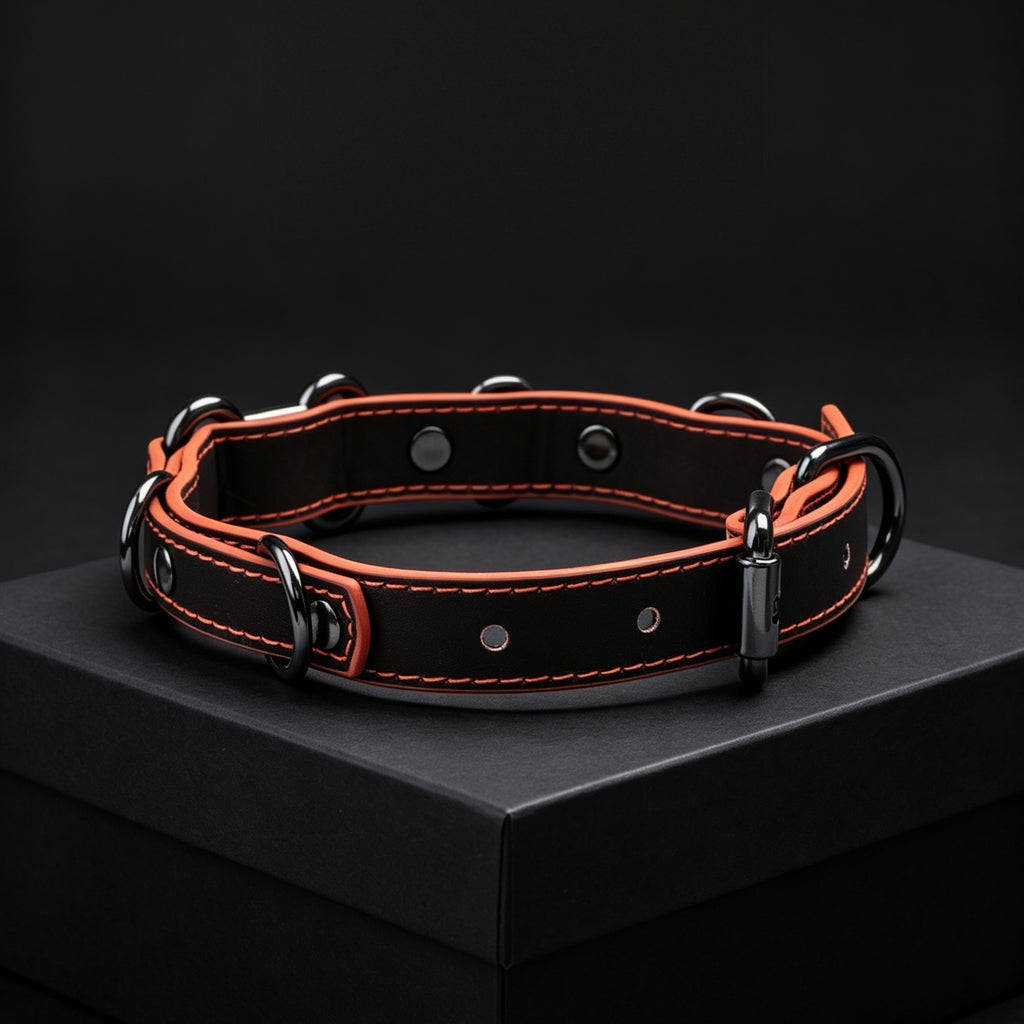 Thermochromic Black-to-Orange Choker – styled view | Blackyyds