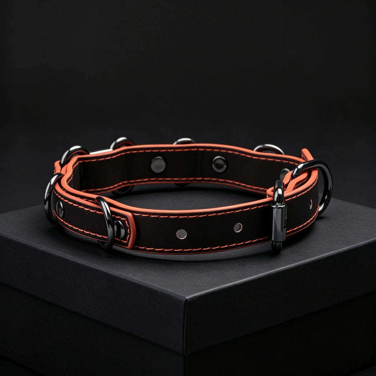 Thermochromic Black-to-Orange Choker – styled view | Blackyyds
