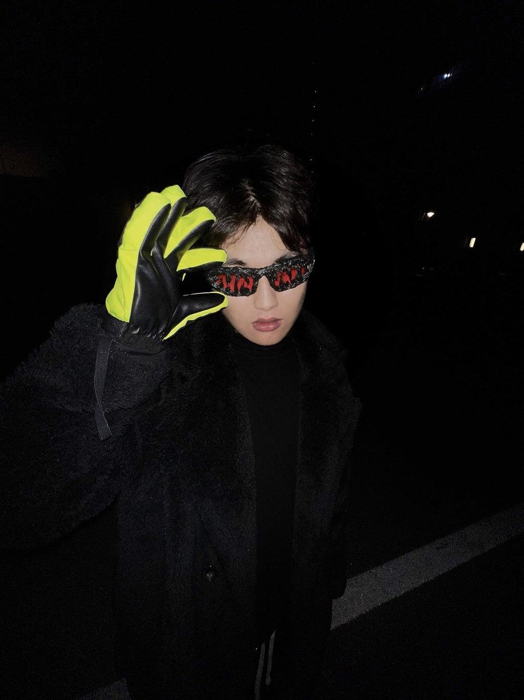 Y2K Streetwear Handmade Resin Drip Sunglasses – Gothic Cyberpunk Statement Shades gothic jewelry product view 2 | Blackyyds