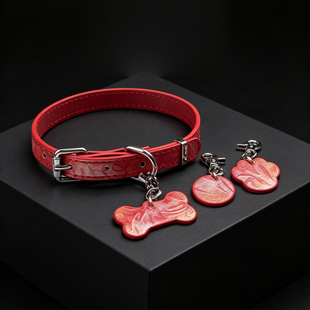 Bone Charm Choker Necklace with Triple Charms & Leash – styled view | Blackyyds