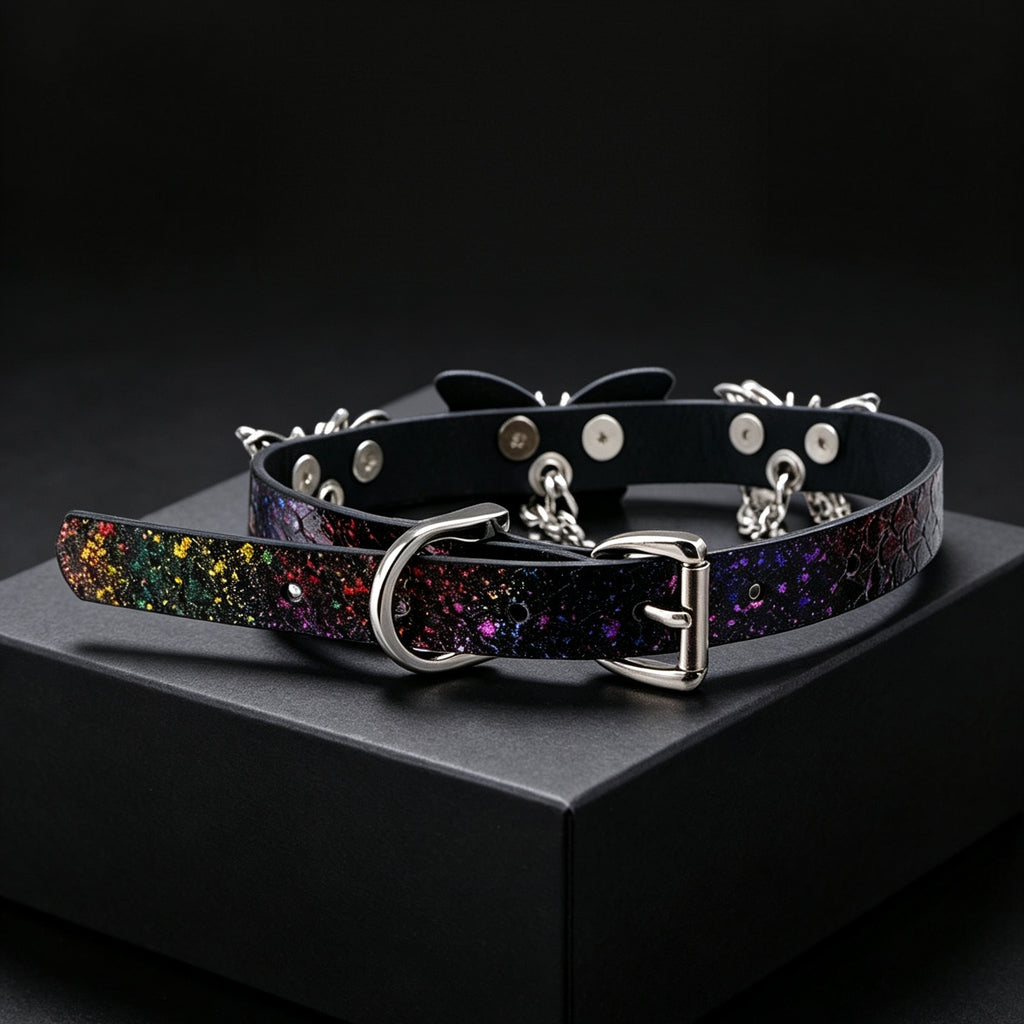 Genuine Snakeskin Butterfly Choker – styled view | Blackyyds