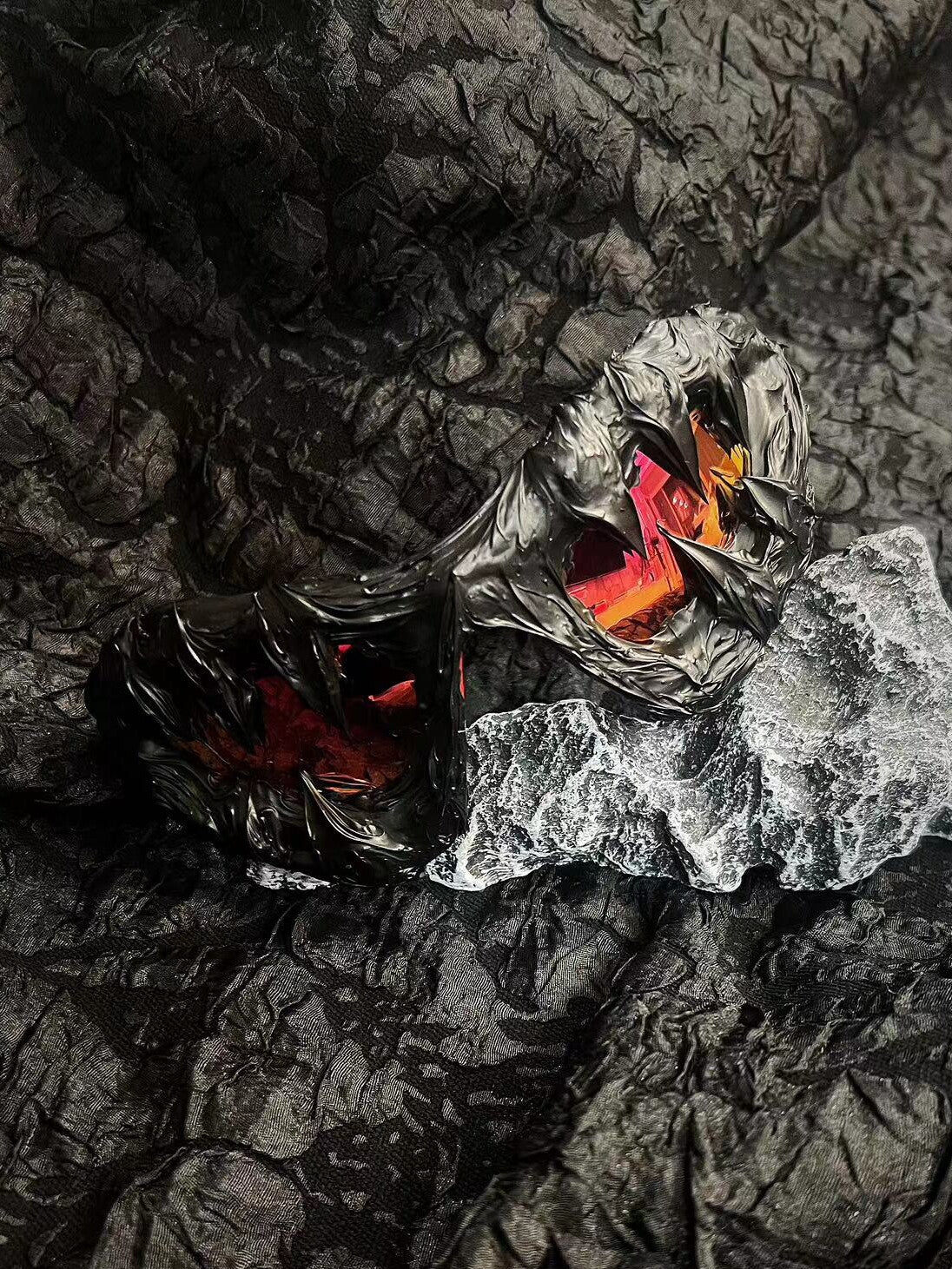 Prison Y2K Streetwear Handmade Resin Drip Sunglasses Gothic Cyberpunk Statement gothic jewelry product view 2 | Blackyyds