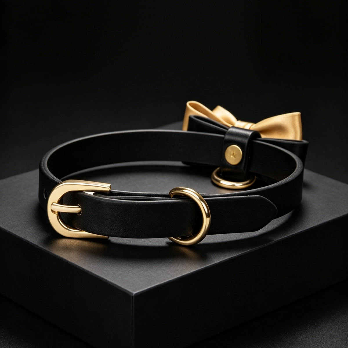 Bow Metal Choker Necklace – styled view | Blackyyds