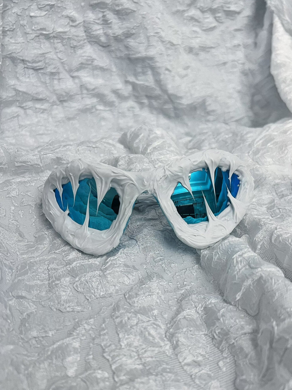 Glacier Y2K Streetwear Handmade Resin Drip Sunglasses Gothic Cyberpunk Statement gothic jewelry product view 2 | Blackyyds