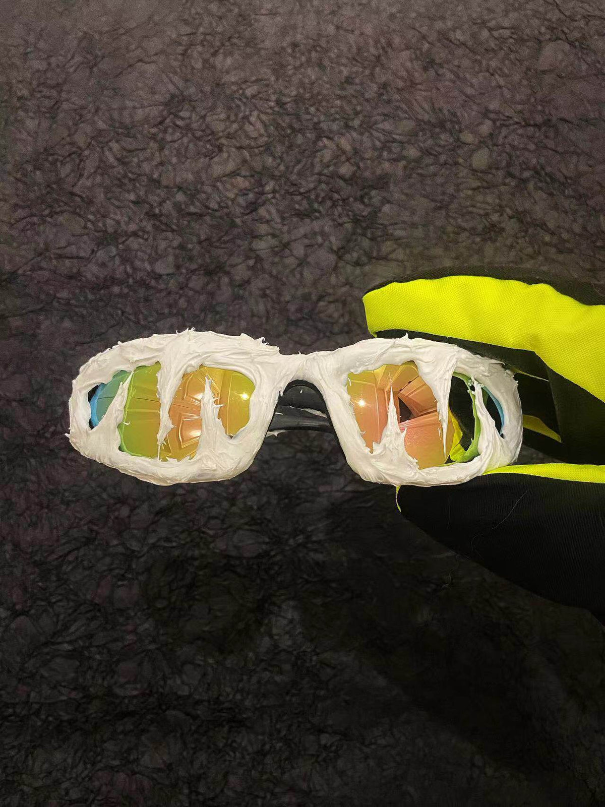 Aurora Y2K Streetwear Handmade Resin Drip Sunglasses Gothic Cyberpunk Statement gothic jewelry product view 2 | Blackyyds