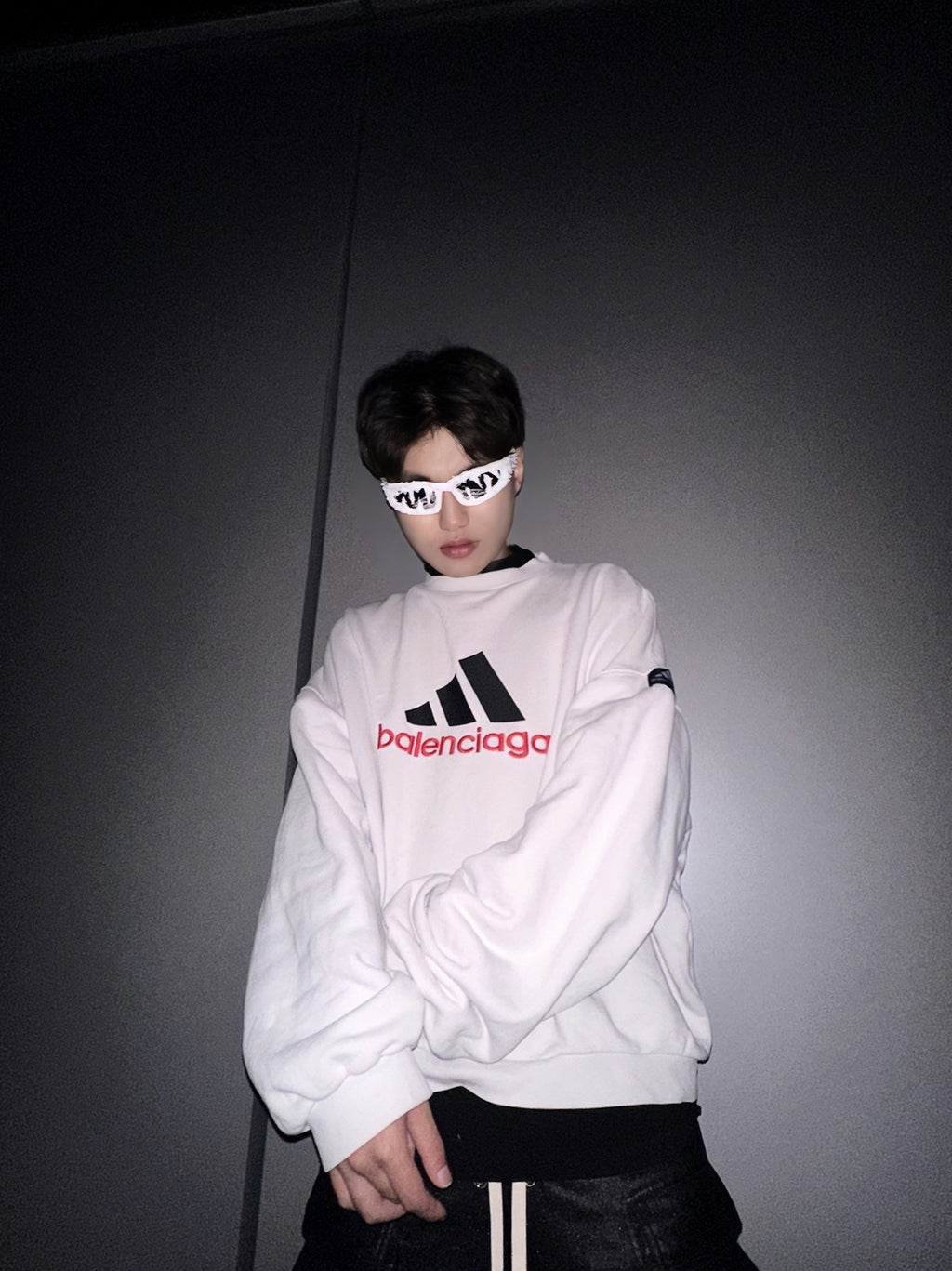 Polar White Y2K Streetwear Handmade Resin Drip Sunglasses Gothic Cyberpunk Statement gothic jewelry product view 2 | Blackyyds