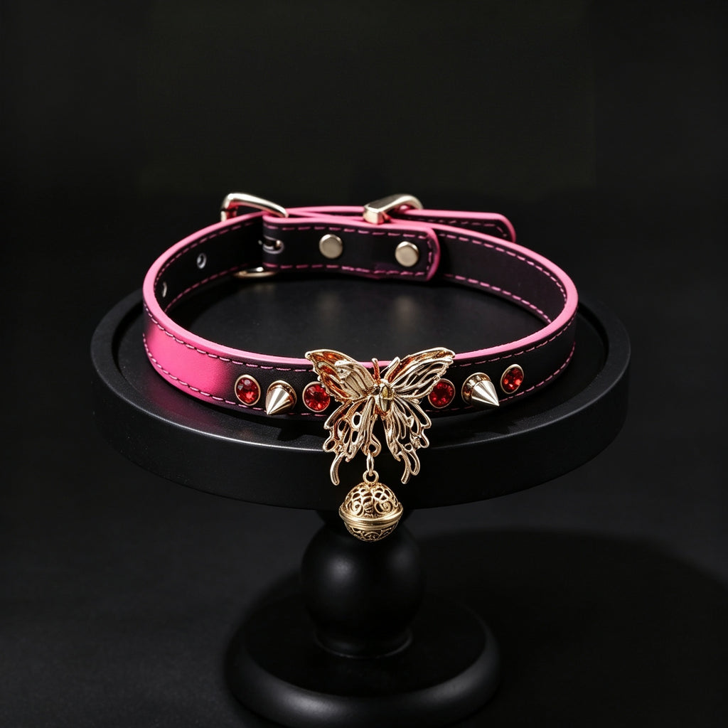 Butterfly Bell Choker Necklace – styled view | Blackyyds
