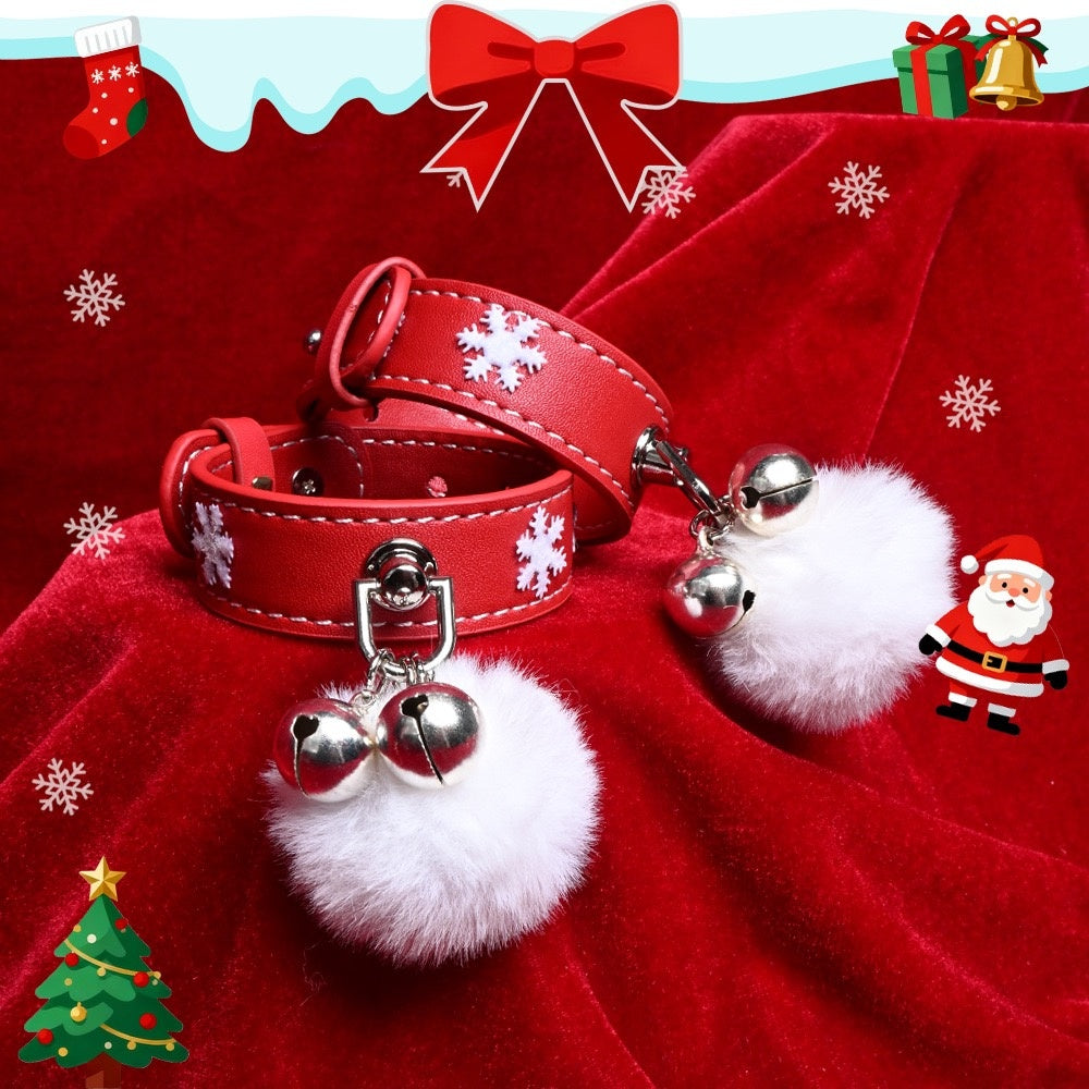Festive Christmas Choker - Green angle view | Blackyyds