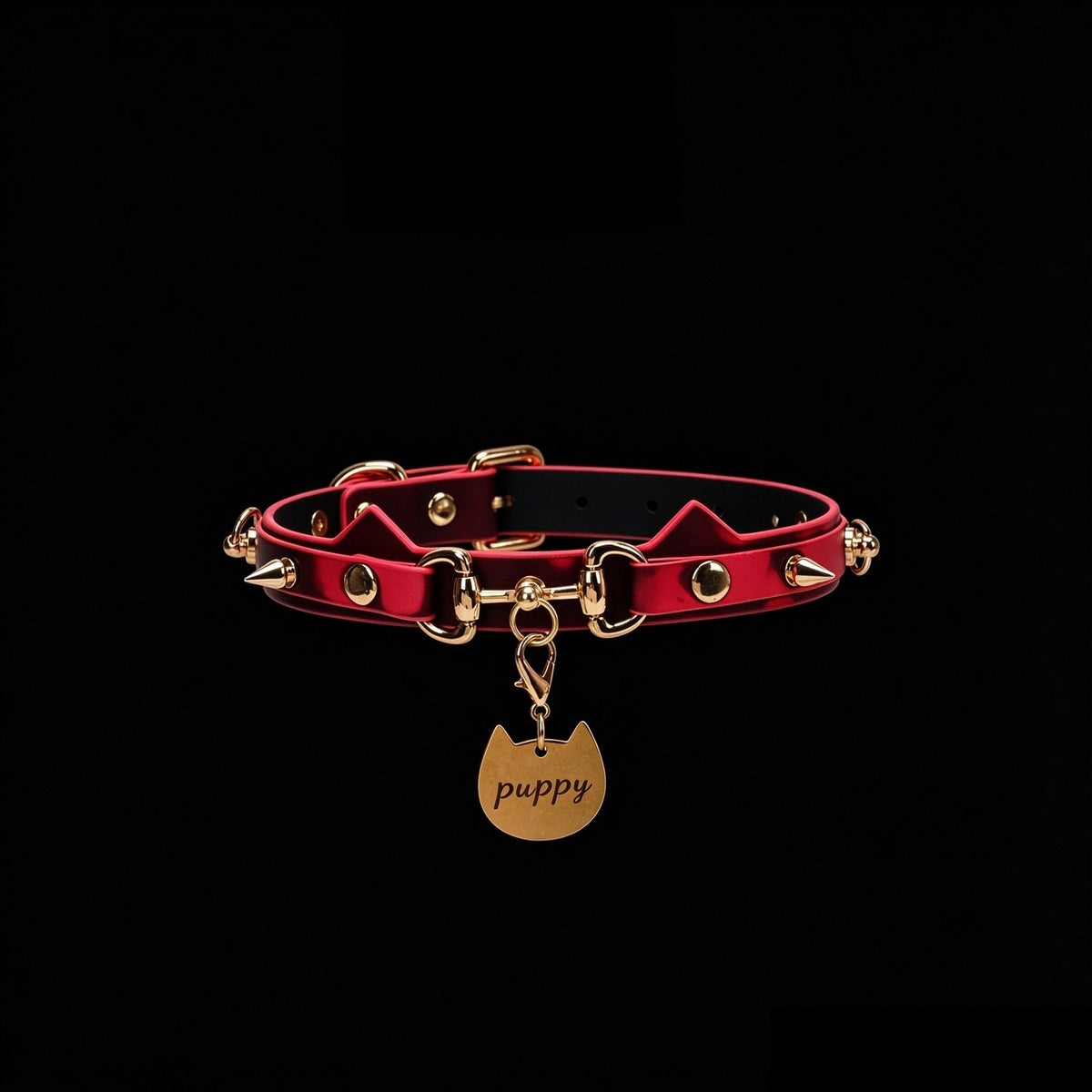 Thermochromic Cat Ear Bell Choker – close-up | Blackyyds