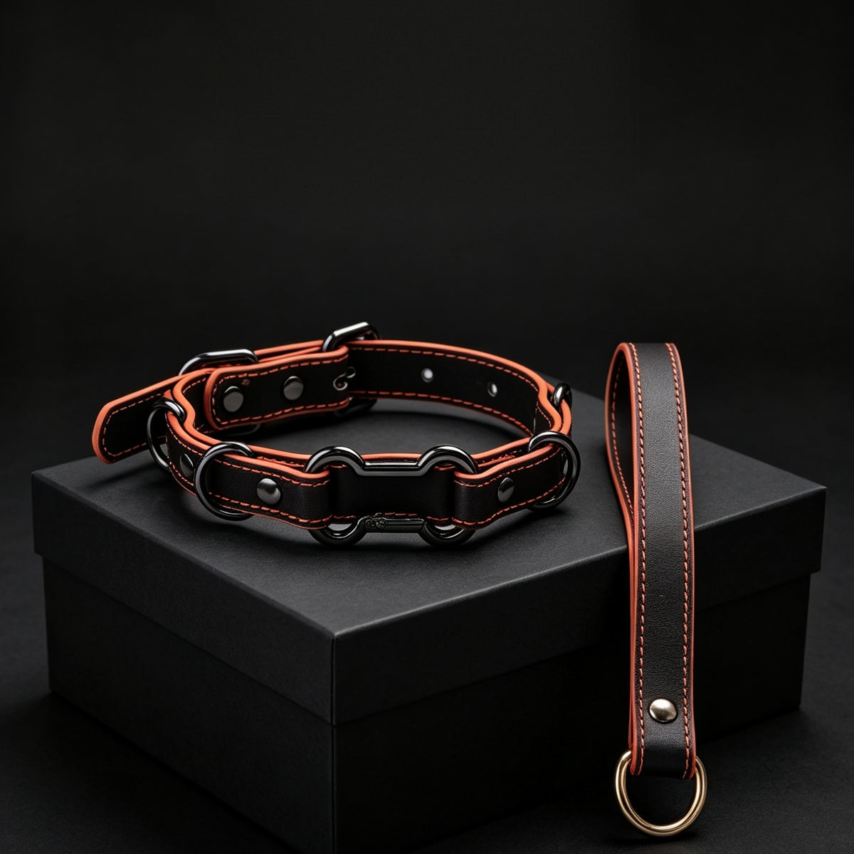 Thermochromic Black-to-Orange Choker – side view | Blackyyds