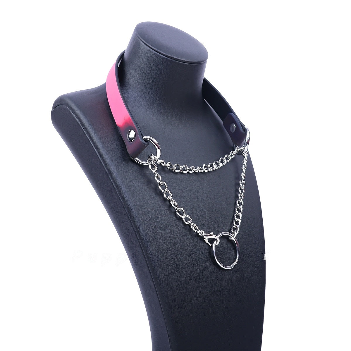 Thermochromic Skull Chain Choker Necklace – side view | Blackyyds