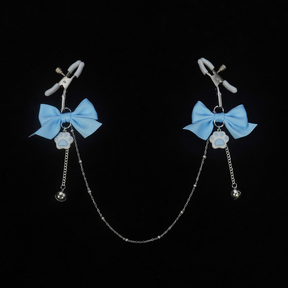 Gothic Bow Cat Paw Bell Pendant - Multi-Color gothic jewelry product view 4 | Blackyyds