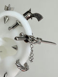 Titanium Steel Studs Ear Cuffs & Hoops - gothic jewelry | Blackyyds