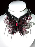 Authentic Butterfly Specimen Necklace - Dark Gothic Handcrafted Jewelry Butterfly Choker Necklace