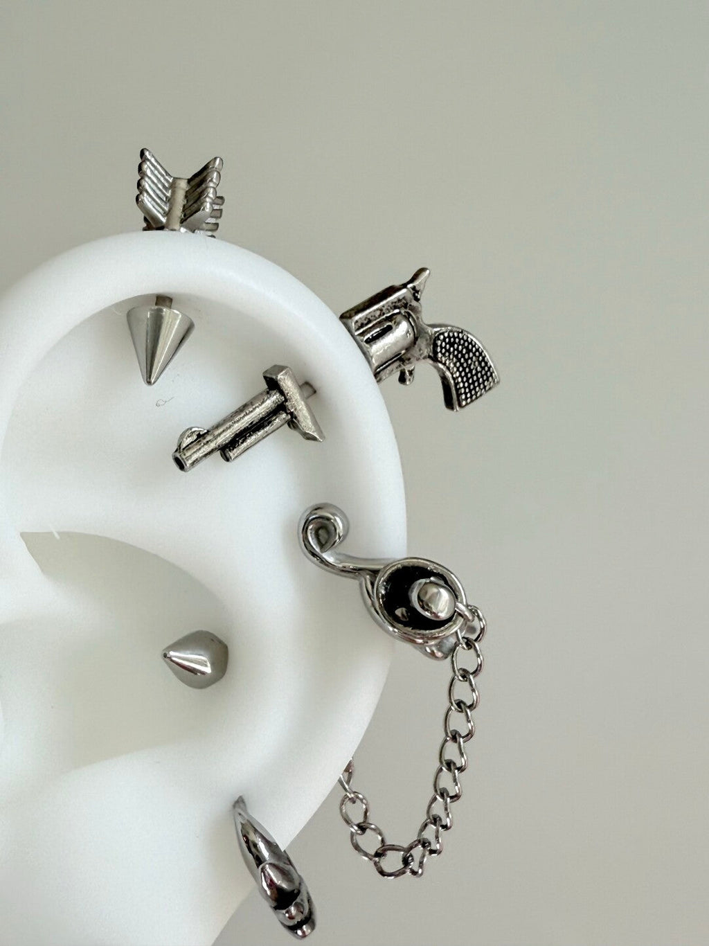 Titanium Steel Studs Ear Cuffs & Hoops