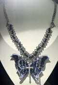 Authentic Butterfly Specimen Necklace - Dark Gothic Handcrafted Jewelry Butterfly Choker Necklace