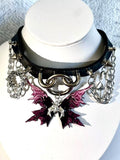 Authentic Butterfly Specimen Necklace - Dark Gothic Handcrafted Jewelry Butterfly Choker Necklace