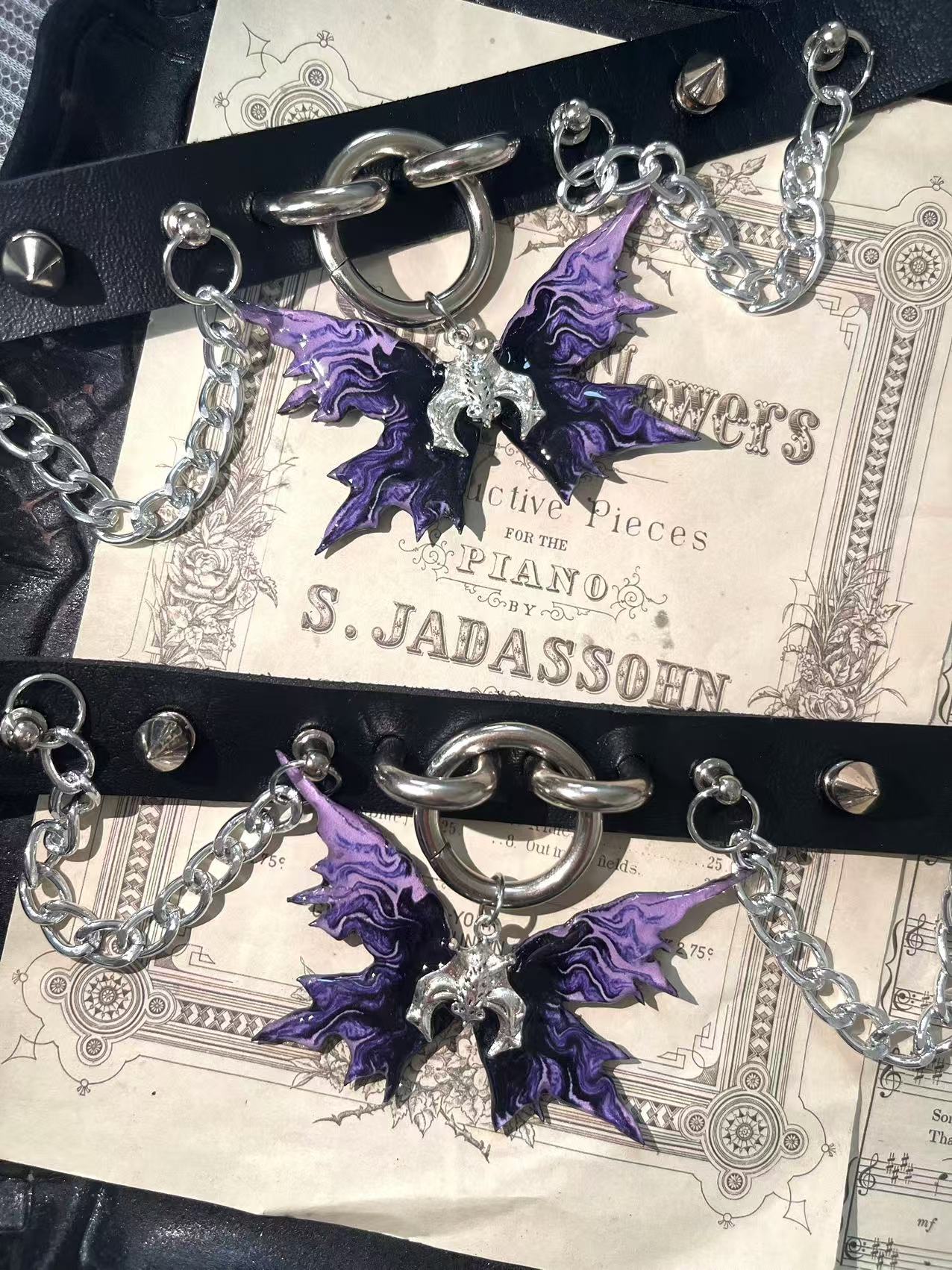 Authentic Butterfly Specimen Necklace - Dark Gothic Handcrafted Jewelry Butterfly Choker Necklace