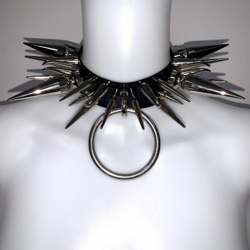"Wicked Witch" Original Handmade Giant Studded Gothic Metal Punk Choker | Alternative Y2K Subculture Necklace