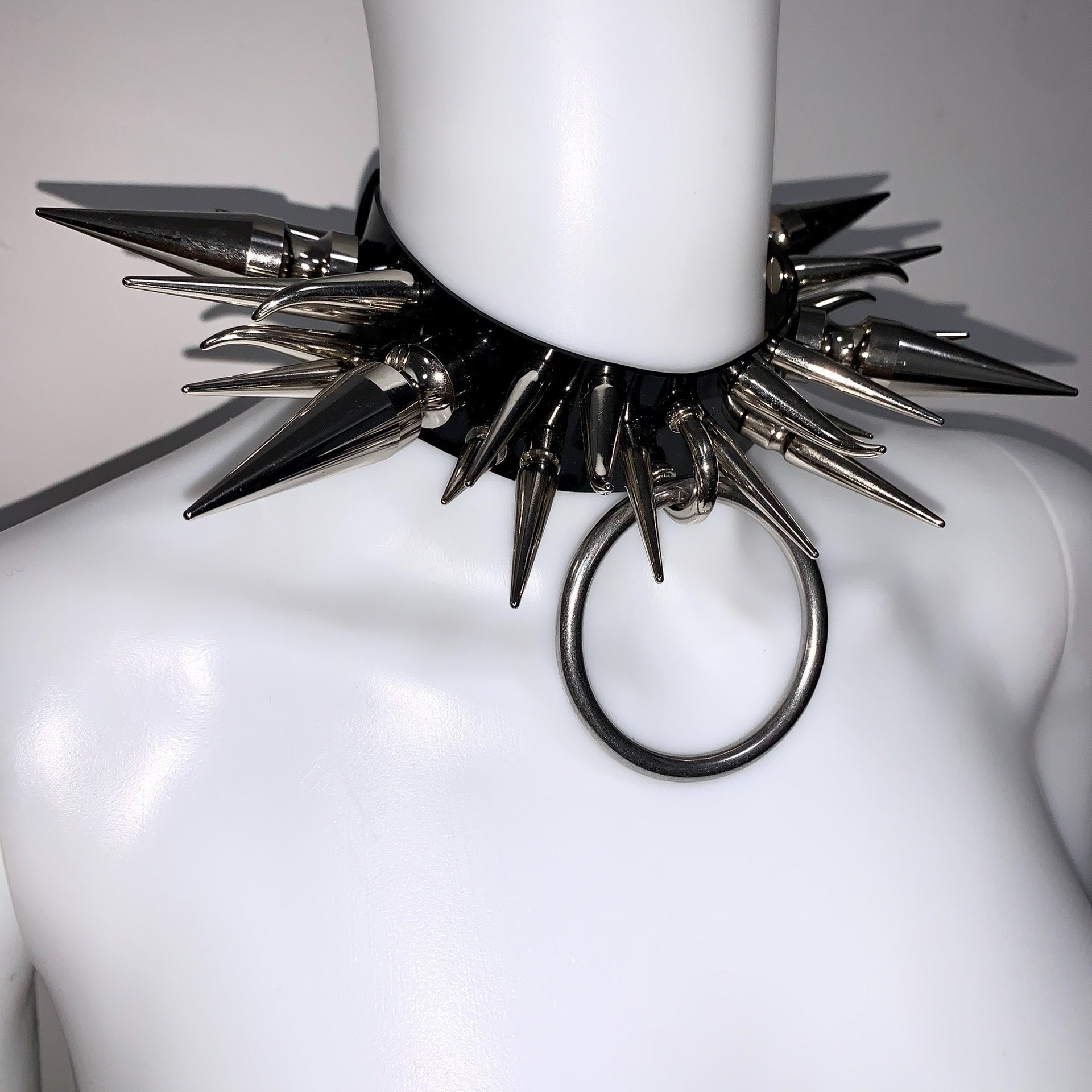 "Wicked Witch" Original Handmade Giant Studded Gothic Metal Punk Choker | Alternative Y2K Subculture Necklace