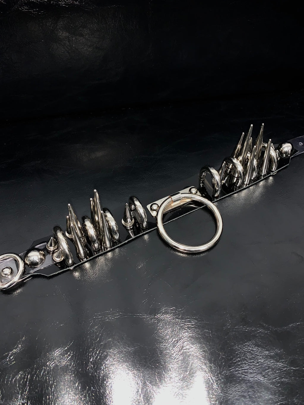 "The Attendant" Handmade Gothic Punk Spiked Choker | Y2K Metal Statement Necklace