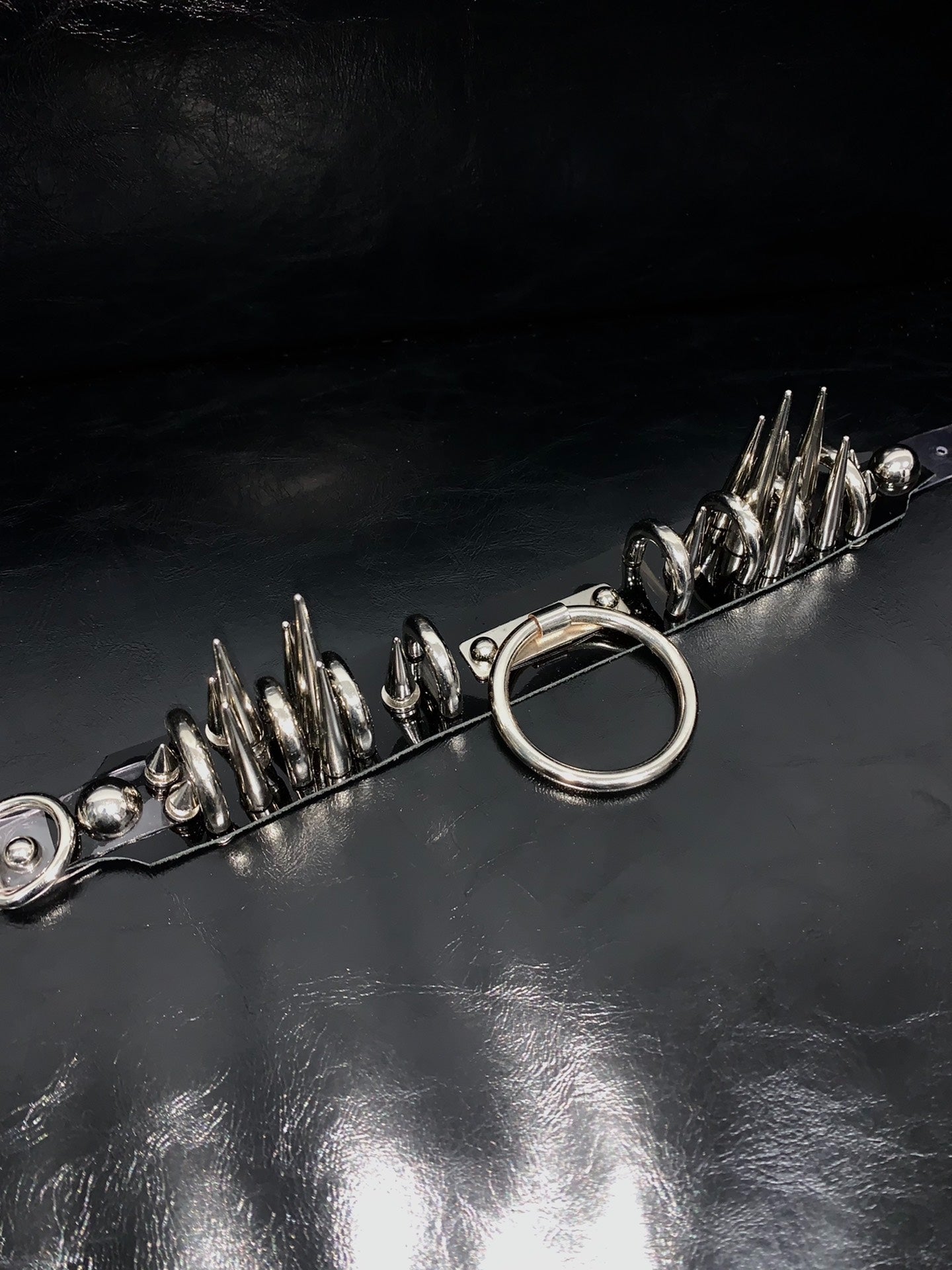 "The Attendant" Handmade Gothic Punk Spiked Choker | Y2K Metal Statement Necklace