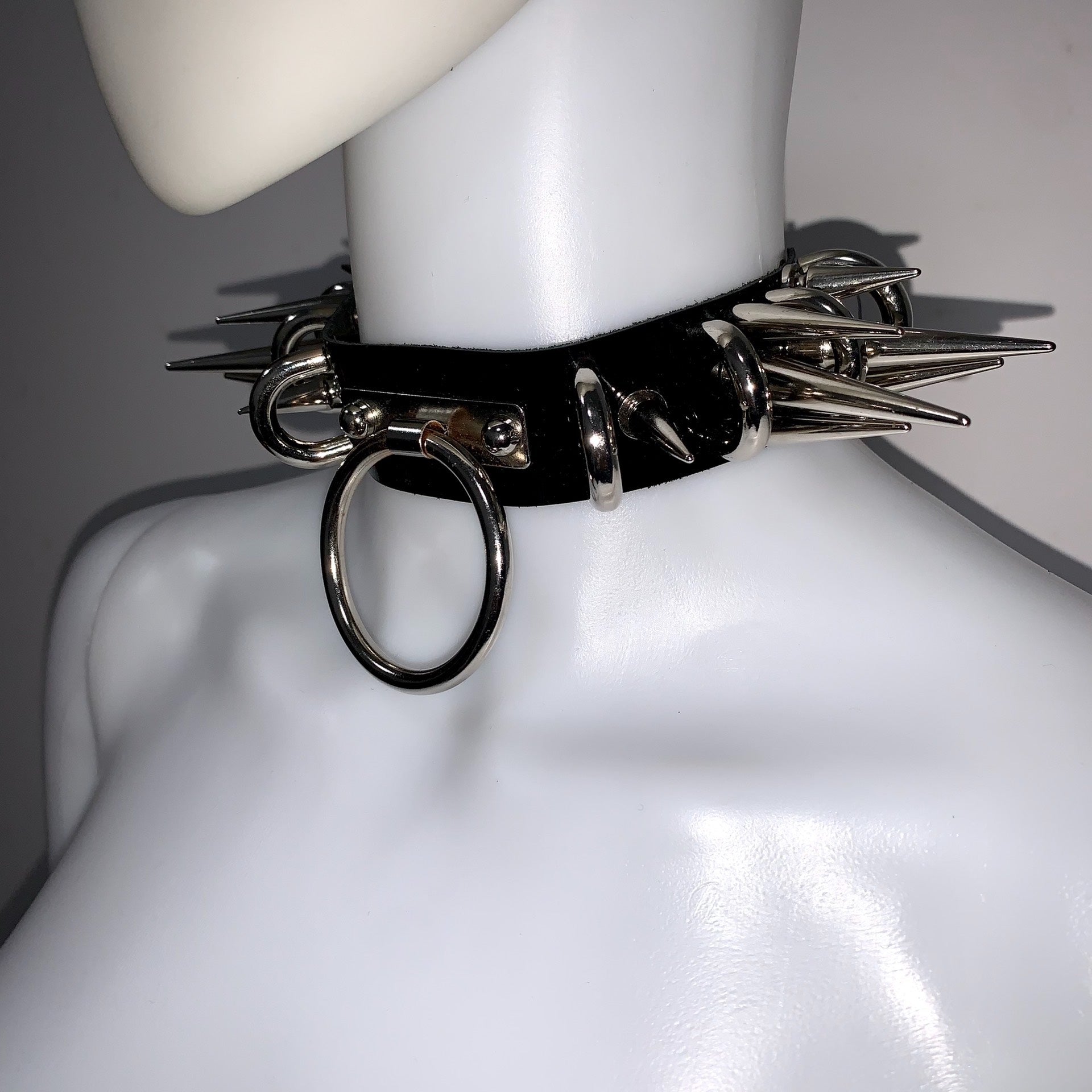 "The Attendant" Handmade Gothic Punk Spiked Choker | Y2K Metal Statement Necklace