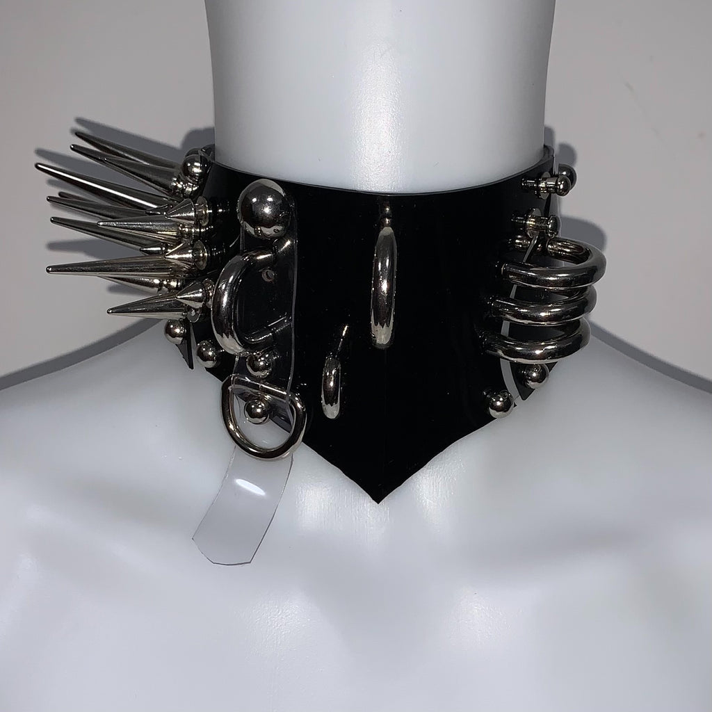 Collana girocollo in stile gotico punk "Altered Flesh" con borchie in metallo | Collana statement Alt Subculture