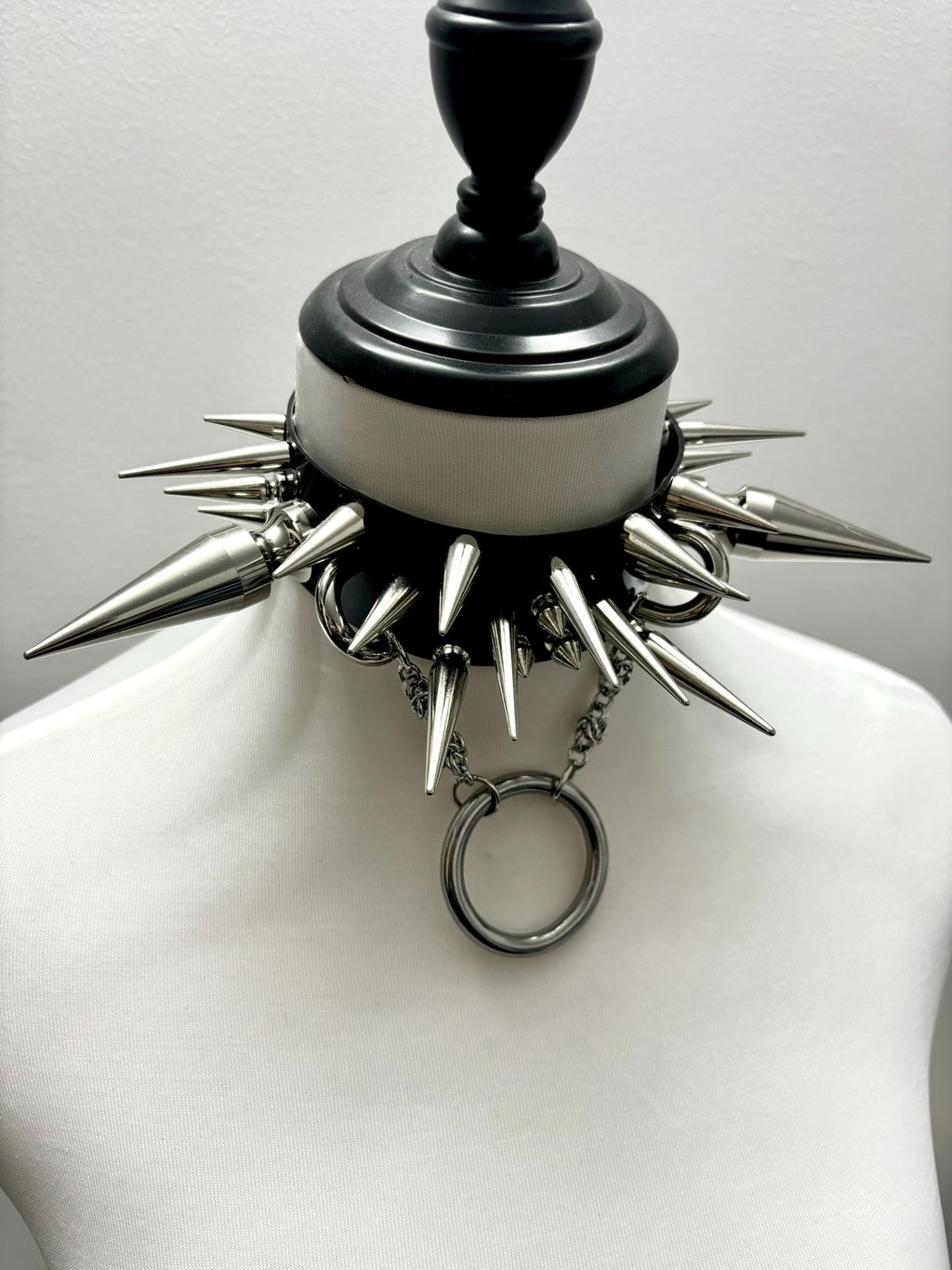 "Midnight Bloom" Handmade Gothic Punk Metal Spiked Choker | Halloween Festival Alt Necklace
