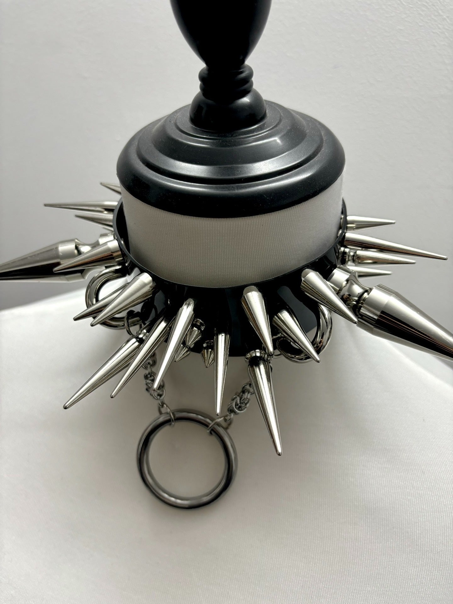 "Midnight Bloom" Handmade Gothic Punk Metal Spiked Choker | Halloween Festival Alt Necklace