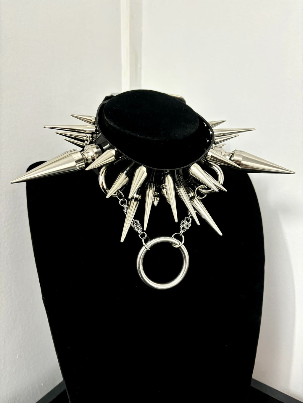 "Midnight Bloom" Handmade Gothic Punk Metal Spiked Choker | Halloween Festival Alt Necklace