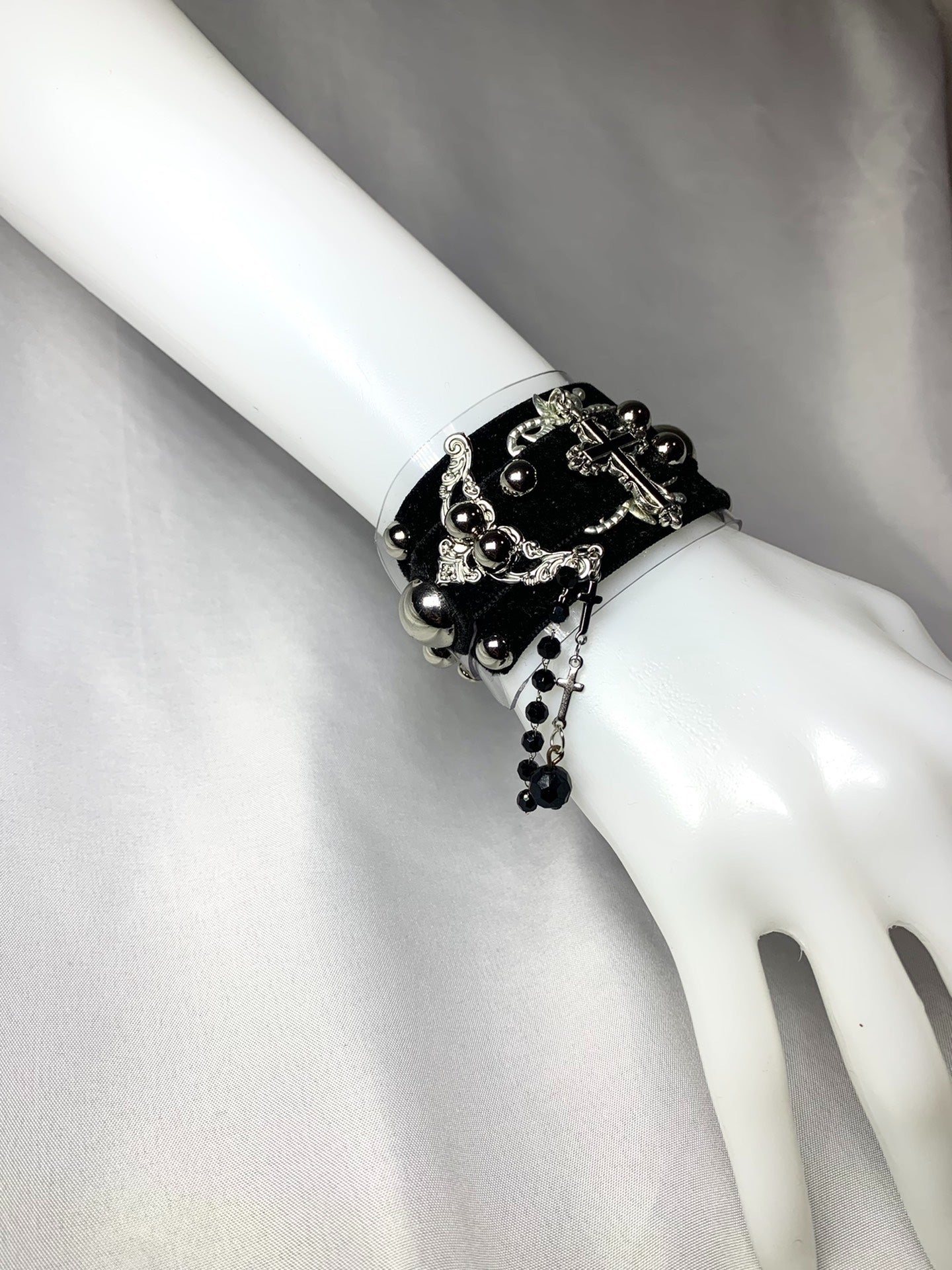 "Shackles" Handmade Gothic Punk Rock Heavy Metal Patent Leather Bracelet Accessory