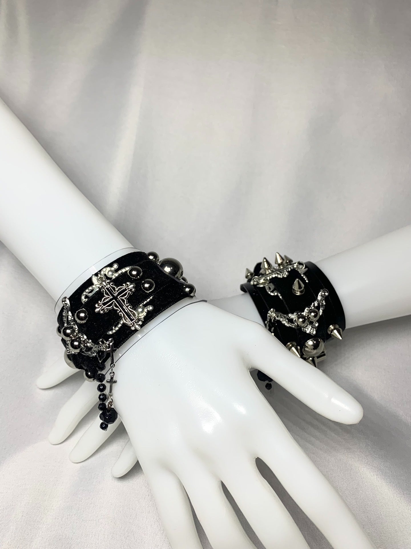 "Shackles" Handmade Gothic Punk Rock Heavy Metal Patent Leather Bracelet Accessory
