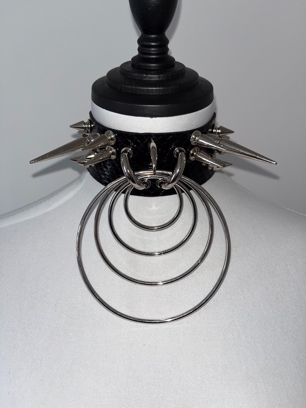 Covenant Gothic Punk Snakeskin Studded Choker Necklace