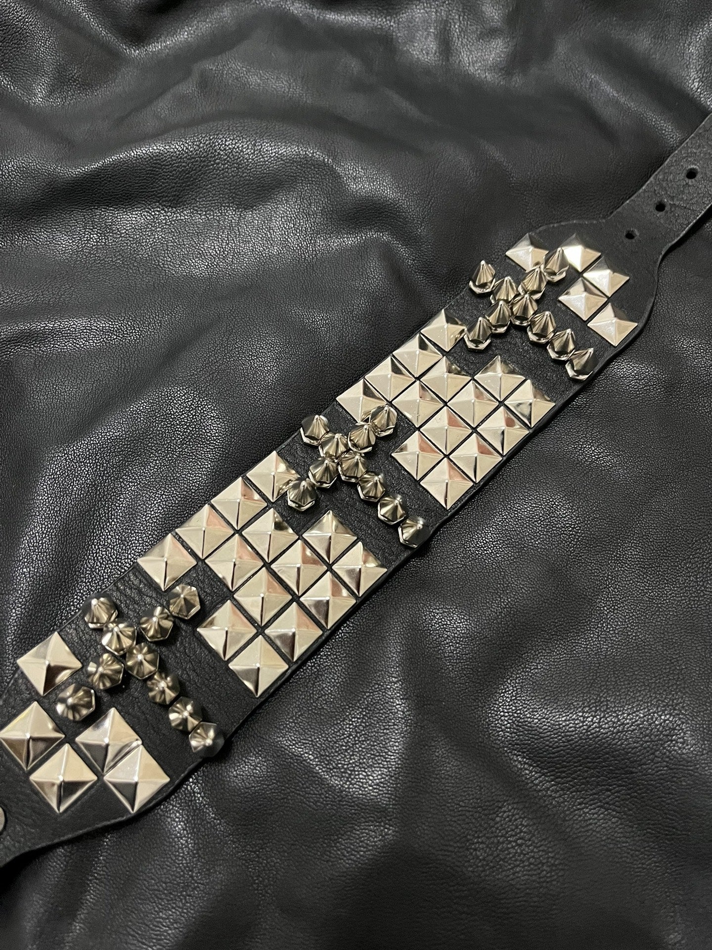 Visual Kei Dark Rock Gothic Punk Leather Studded Metal Choker Necklace