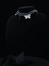 Y2K Black & White Beaded Butterfly Necklace – Minimalism Gothic Choker