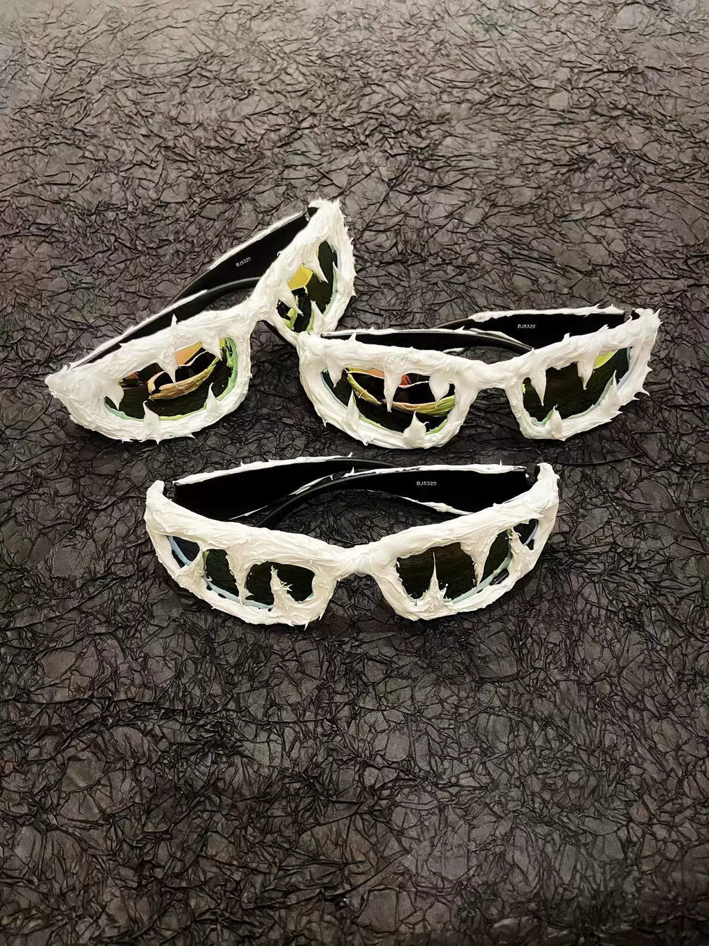 "Aurora" Y2K Streetwear Handmade Resin Drip Sunglasses Gothic Cyberpunk Statement