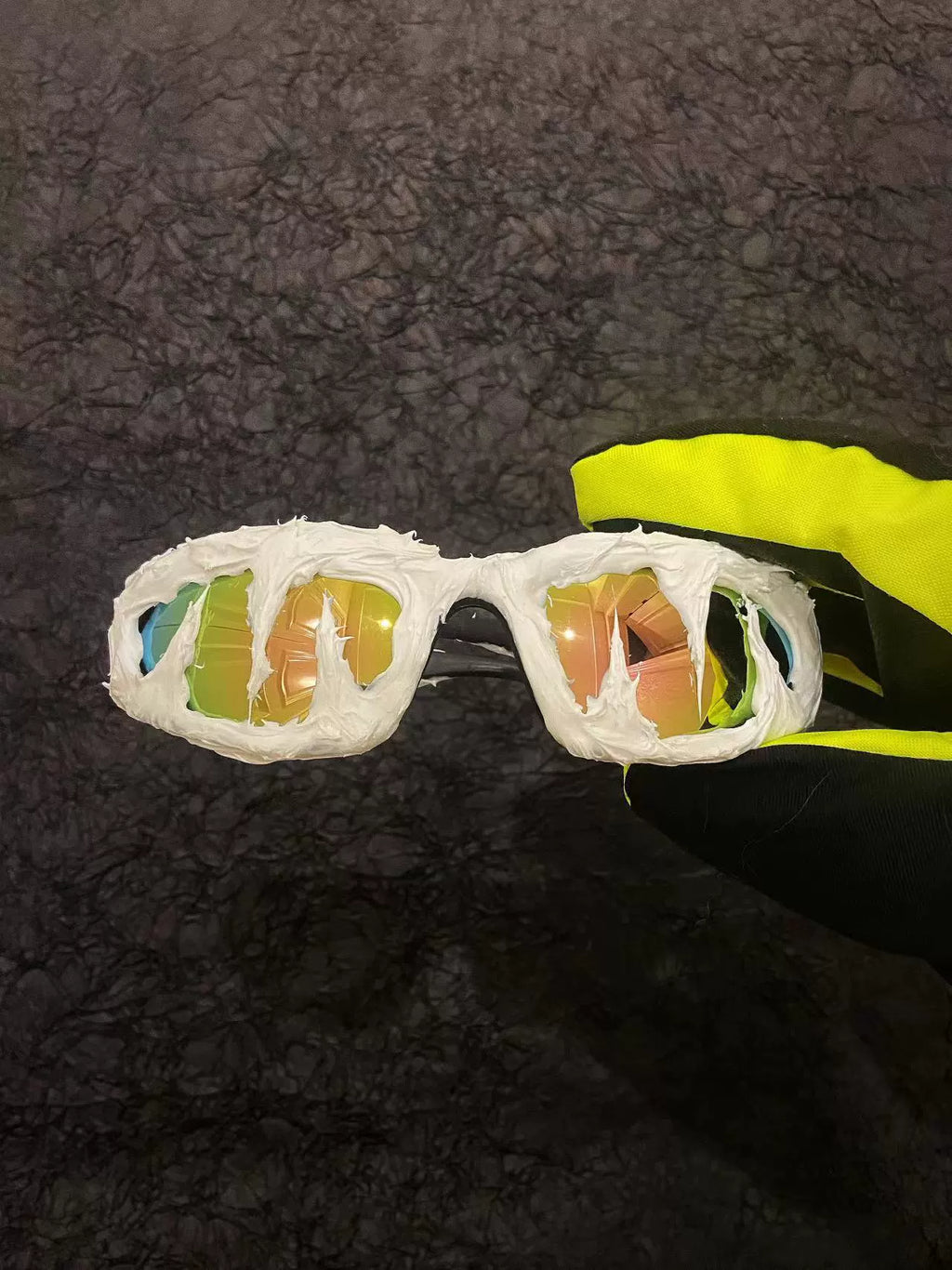 "Aurora" Y2K Streetwear Handmade Resin Drip Sunglasses Gothic Cyberpunk Statement