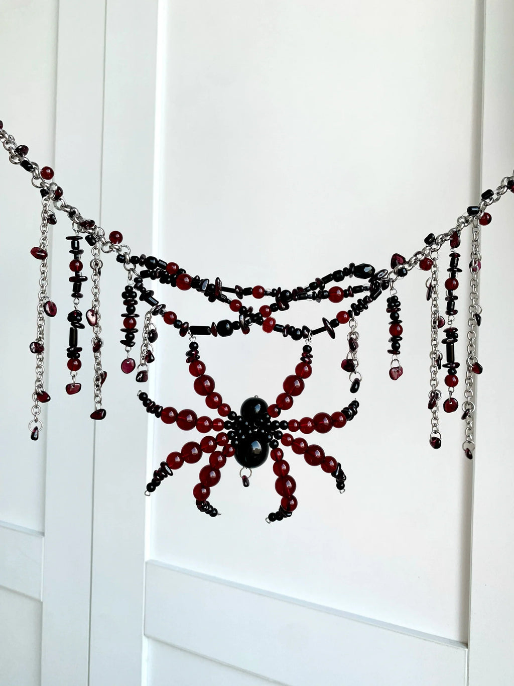 Collar de araña de plasma, estilo gótico punk oscuro, hecho a mano