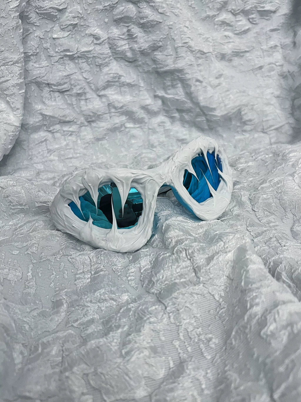 "Glacier" Y2K Streetwear Handmade Resin Drip Sunglasses Gothic Cyberpunk Statement